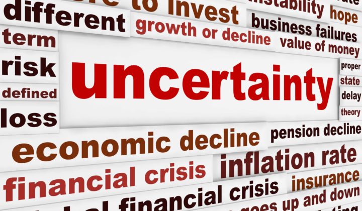 List of words highlighting financial uncertainty